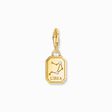 Gold-plated charm pendant zodiac sign Libra with zirconia from the Charm Club collection in the THOMAS SABO online store